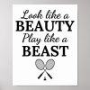 badminton look like a beauty play like a beast poster r270dec250ce045c8b919bd7fe5966263 wva 8byvr 1000 - Badminton Gifts Store