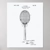 badminton racket 1925 patent art white paper poster r254afe2620a14db4b3bbe2c9dd27a498 wva 8byvr 1000 - Badminton Gifts Store