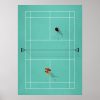 illustrated badminton court from above poster r2b911abd1a544e6b849b0d3a9bd9abe2 kmk 8byvr 1000 - Badminton Gifts Store