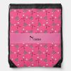 personalized name pink badminton pattern drawstring bag r0f1c1990fbd14e739aec5a2954cb4a7d zffcx 1000 - Badminton Gifts Store