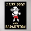 poodle tennis dog sport badminton best dog poster r1b3614aad1384a5c9a4a14f8c34a1f81 wvw 8byvr 1000 - Badminton Gifts Store