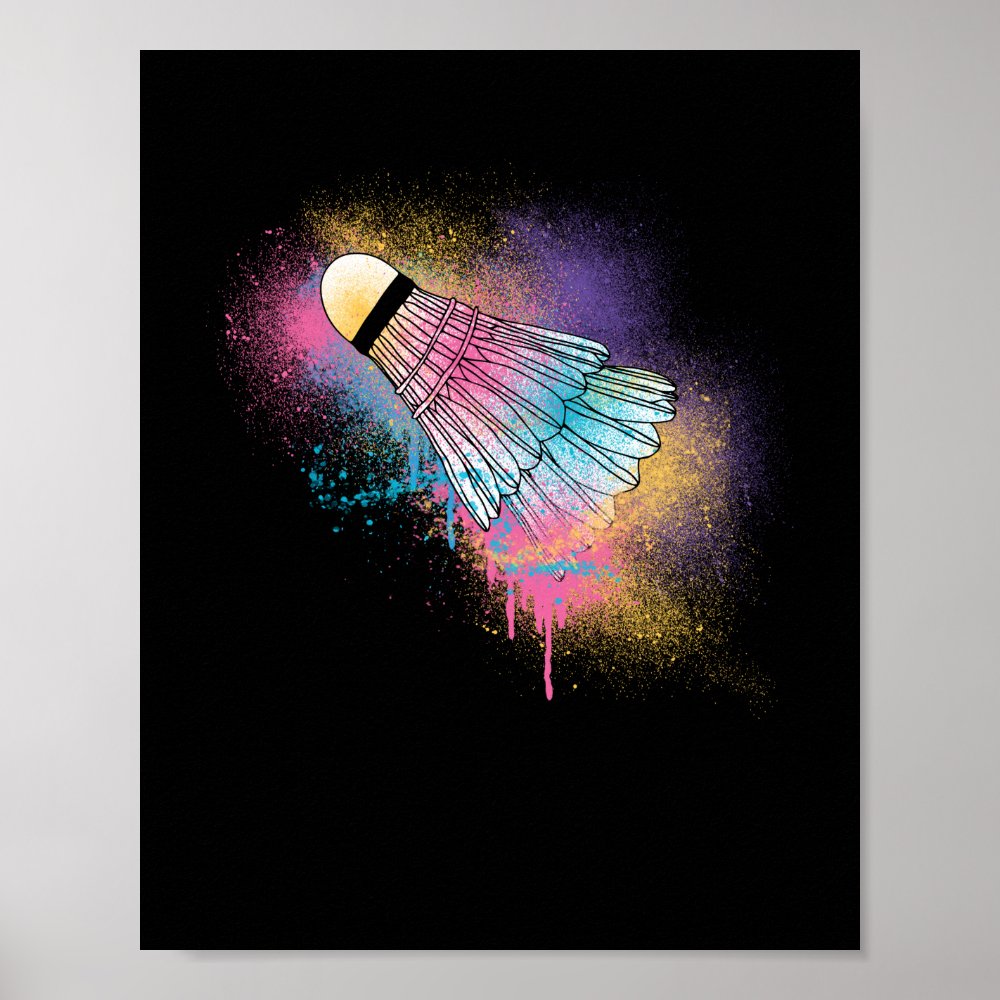 racket ball sport colorful badminton shuttlecock poster r981fc632a960465a825eed348e58f6c0 wva 8byvr 1000 - Badminton Gifts