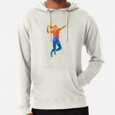 Badminton Player Abstract Hoodie Official Badminton Merch