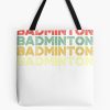 Vintage Badminton - Retro Badminton Tote Bag Official Badminton Merch