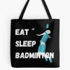 Badminton Eat Sleep Badminton Vintage Tote Bag Official Badminton Merch
