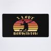 I Love Badminton Jump Smash Badminton Player Mouse Pad Official Badminton Merch