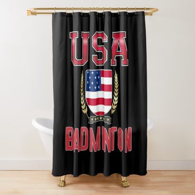 Usa Badminton Shower Curtain Official Badminton Merch
