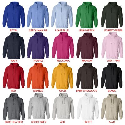 hoodie color chart - Badminton Gifts