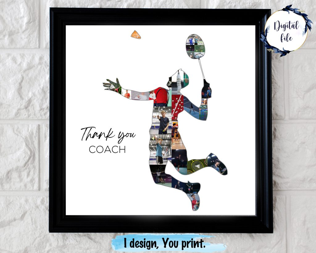 Personalized Badminton Player Gift Poster